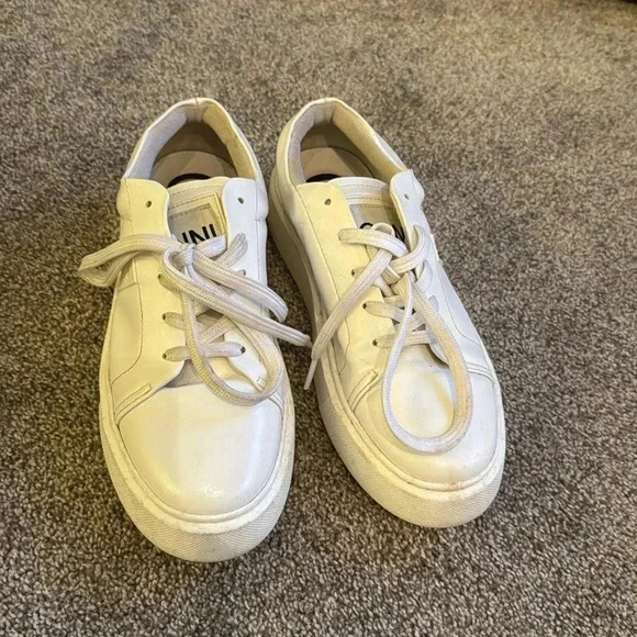 Ganni White Sporty Sneakers size 37 - Picture 4 of 9